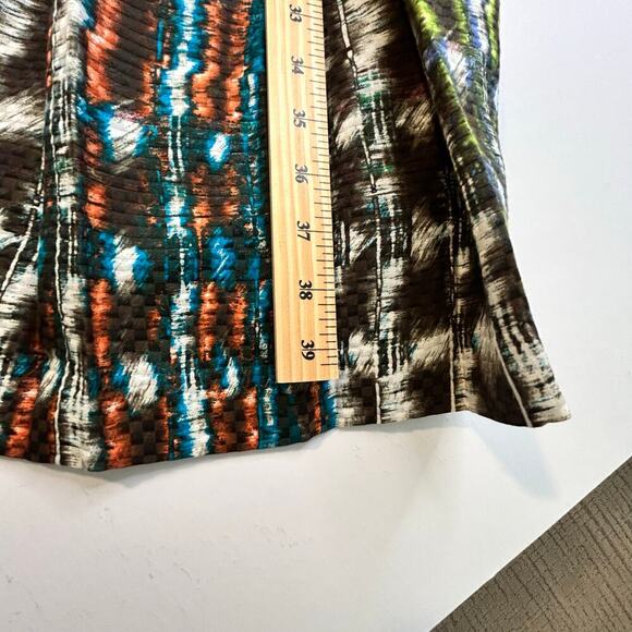 Etcetera sleevless silk and wool blend multi colored pleated dress size 10 - Picture 11 of 11